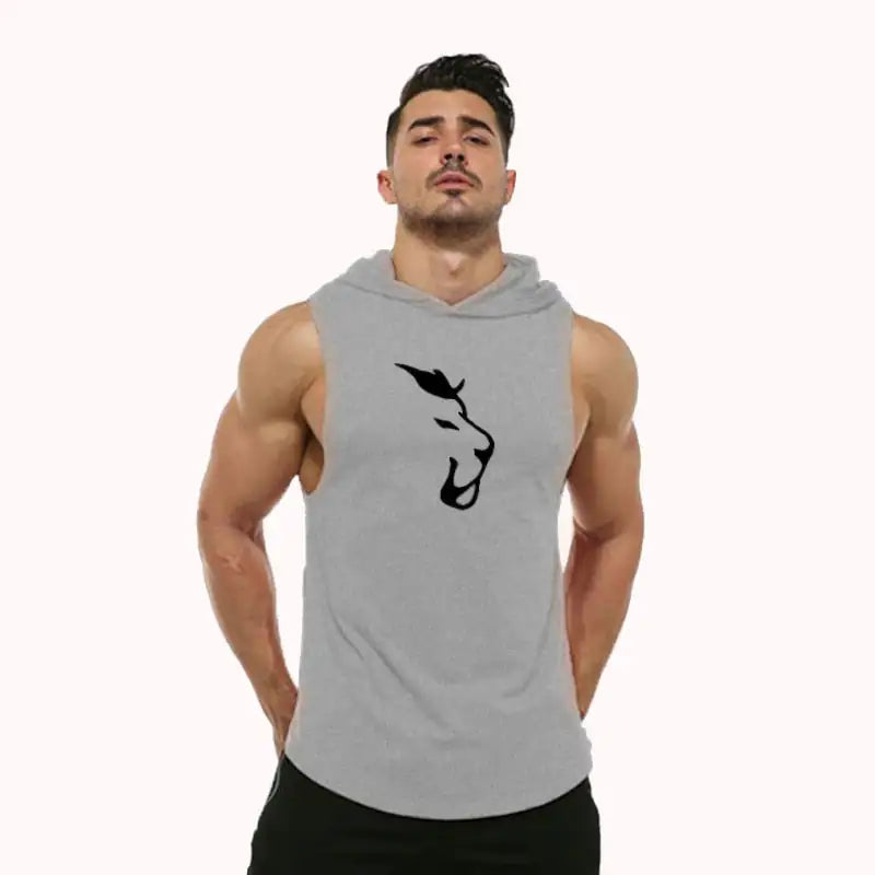 Hooded Sleeveless Vest Men's Fitness